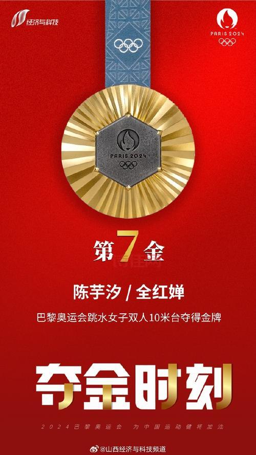 陈芋汐全红婵巴黎奥运会双人十米台夺冠，中国跳水队领跑金牌榜