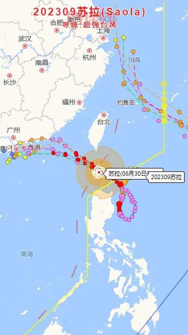 台风苏拉轨迹