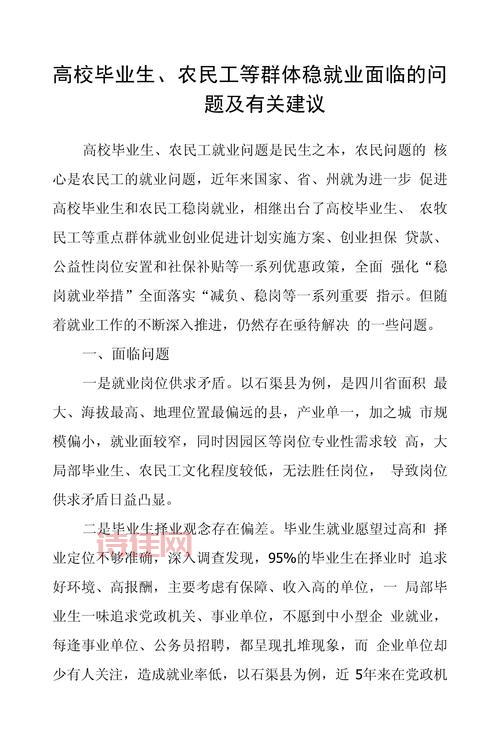 农民工就业问题