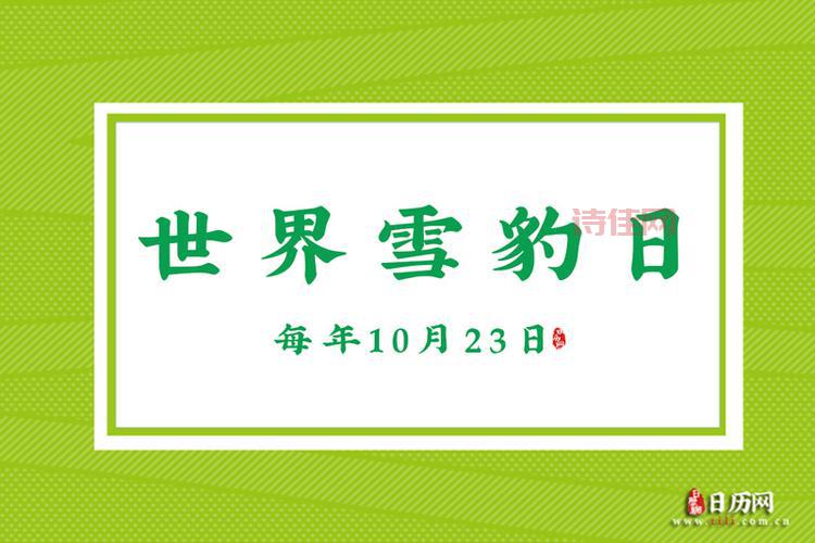世界雪豹日