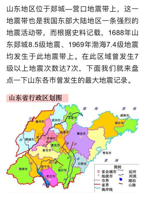 中国地震山东