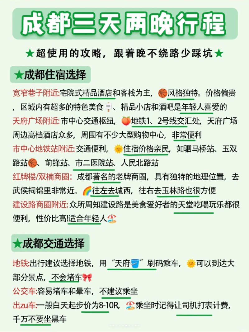 一张图带你看懂成都景点分布 附成都旅游攻