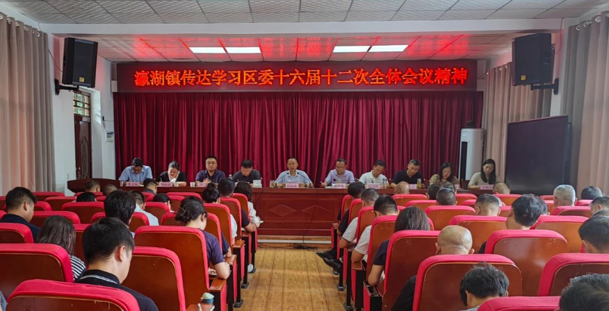 安康市汉滨区瀛湖镇迅速传达学习区委十六届十二次全会精神