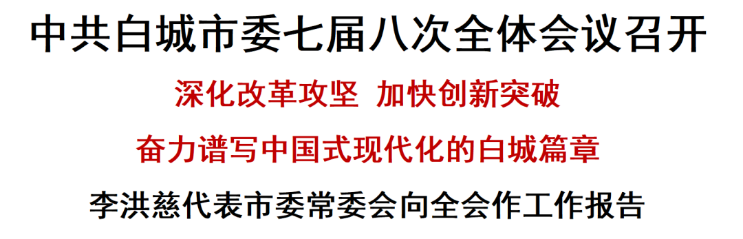 中共白城市委七届八次全体会议召开