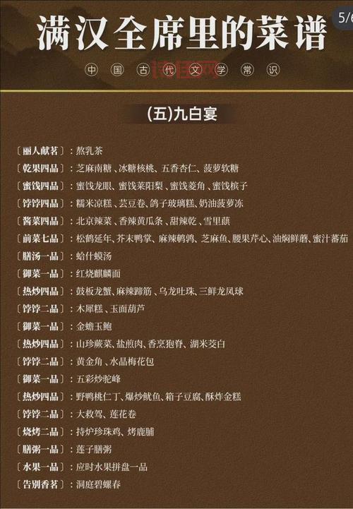统一满汉宴菜单曝光，都有哪些你没吃过的菜？