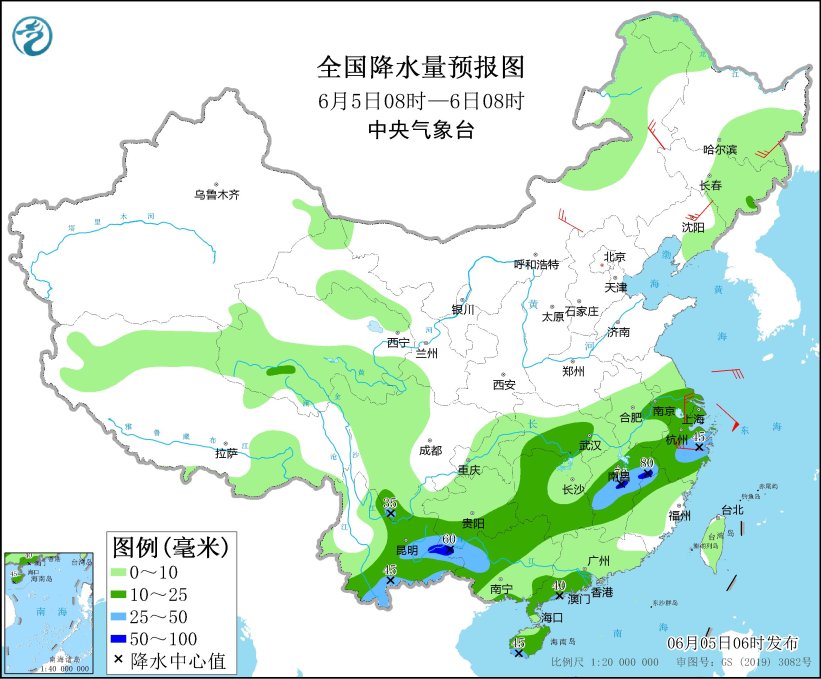 贵州云南等地有较强降雨