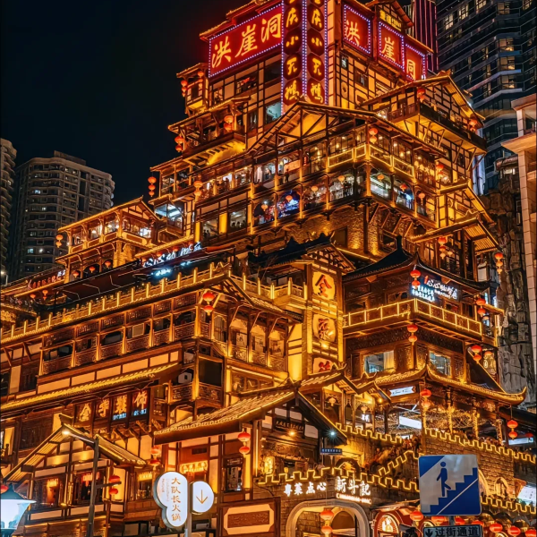 地址（在哪里）：洪崖洞景区位于渝中区嘉陵江滨江路88号