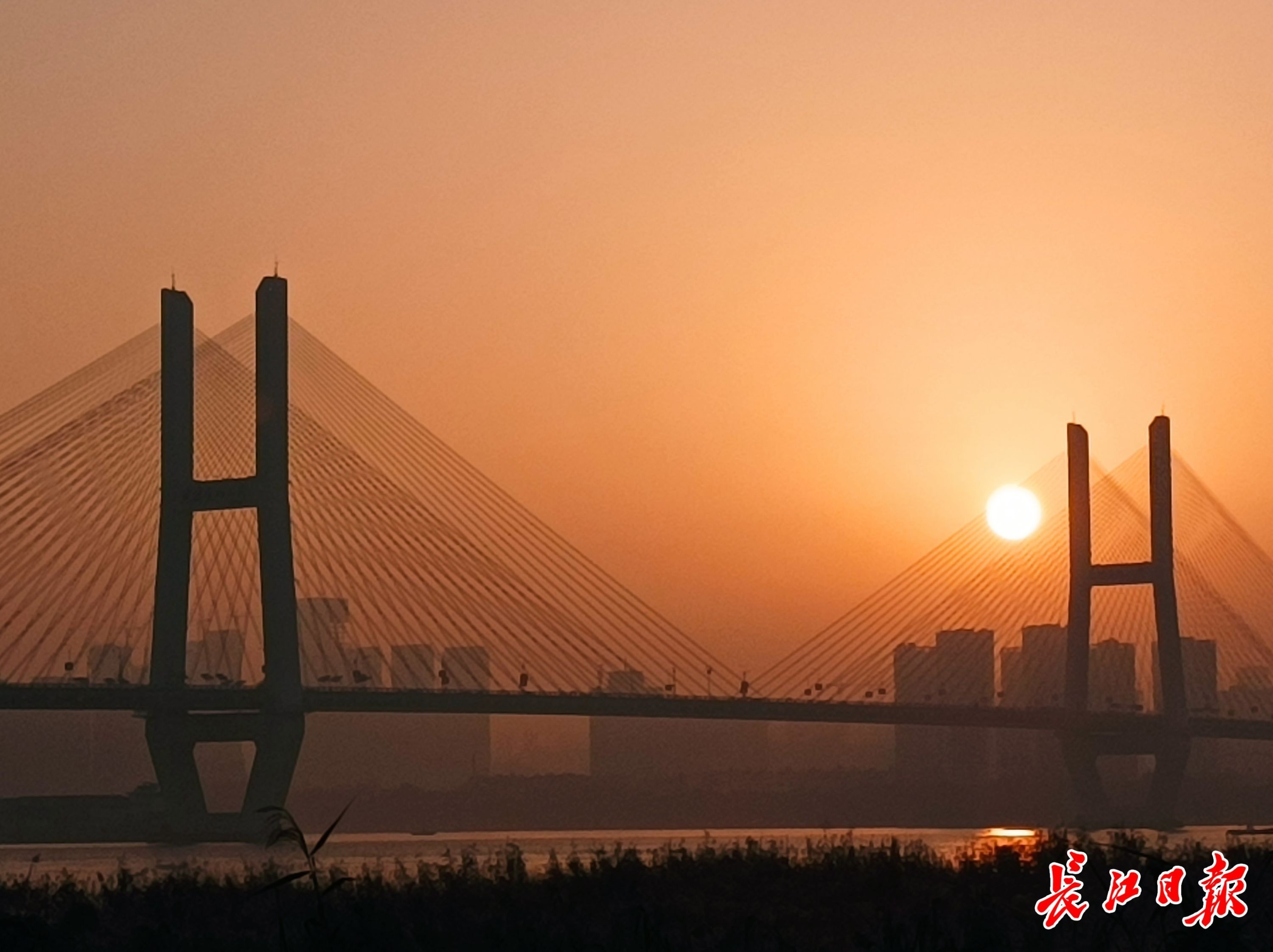 长江日报联合央视新闻直播武汉日出，网友热评：澄澈的爱，只为中国