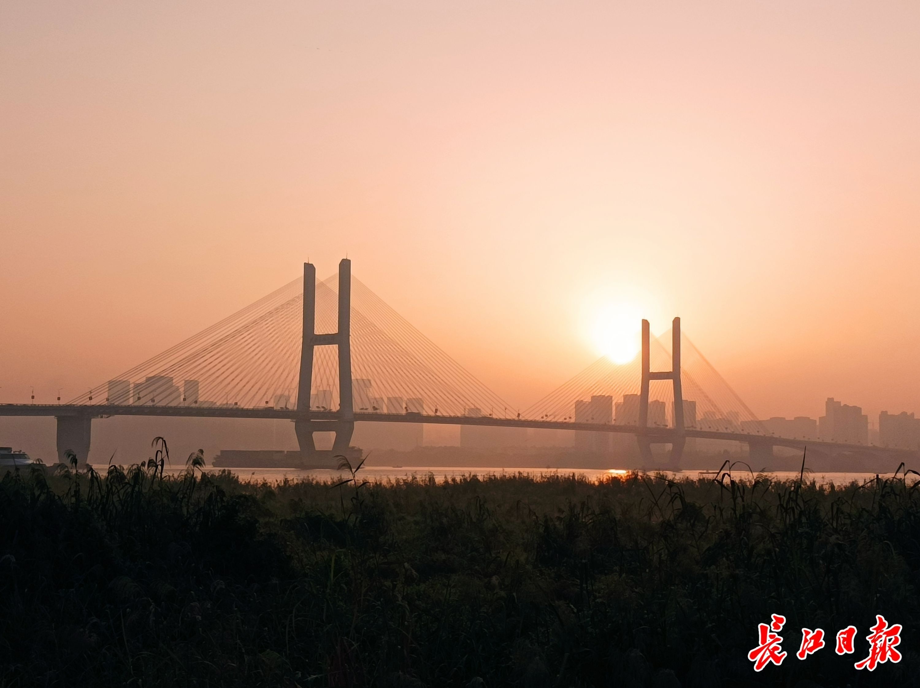 长江日报联合央视新闻直播武汉日出，网友热评：澄澈的爱，只为中国