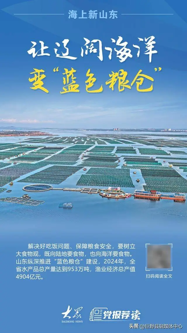海上新山东丨山东让辽阔海洋变“蓝色粮仓”