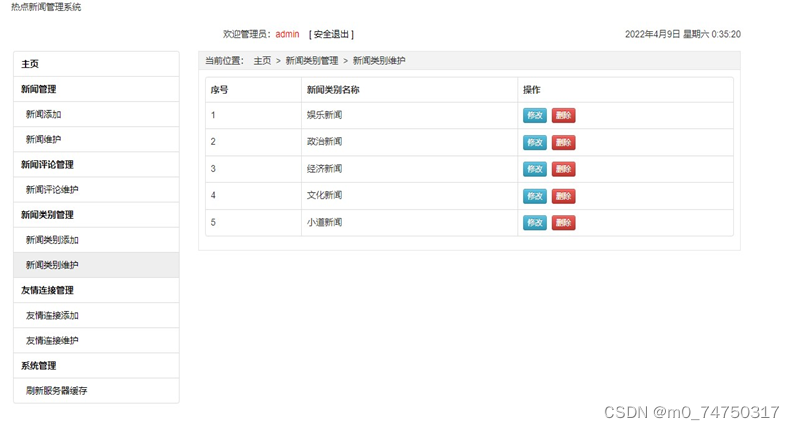 热点新闻管理系统设计与实现