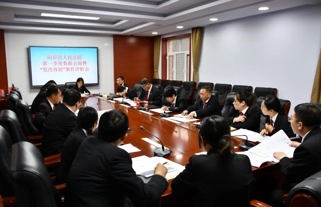 阳原法院召开2025年第一季度数据会商暨“发改再驳”案件评析会