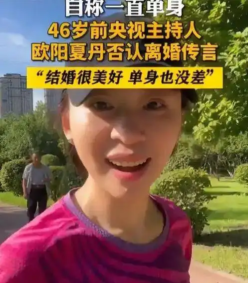 46 岁的欧阳夏丹离开央视后没固定职业且仍然单身