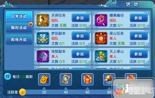 水浒Q传手游速刷活跃技巧攻略