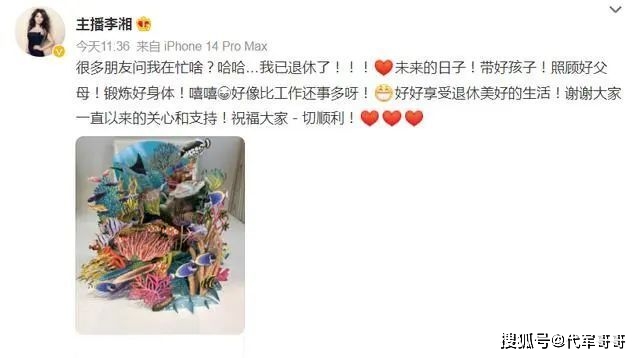 47岁李湘官宣退休，两婚两离，身家过亿，网友：她才是真正人生赢家