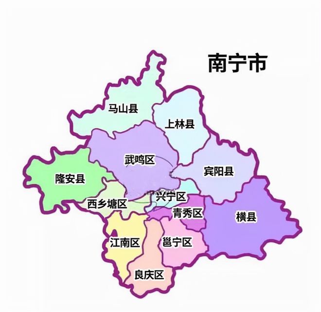 广西的区划变动，14个地级市之一，南宁市为何有12个区县？