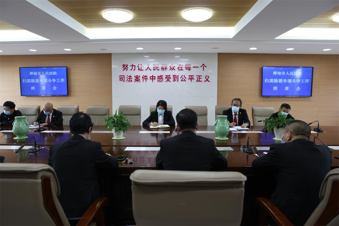 桦甸法院召开扫黑除恶专项斗争部署会