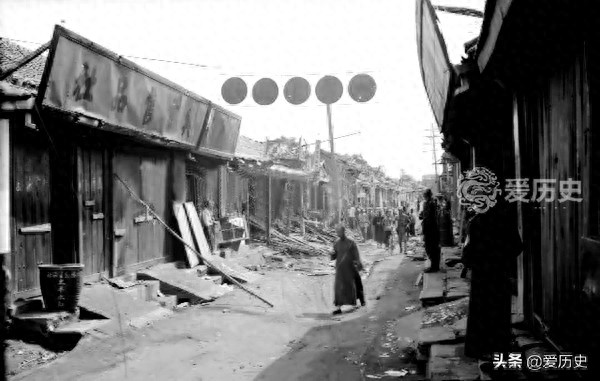 1937日军轰炸后的保定城 火车站遭完全炸毁 200多人死在了防空洞
