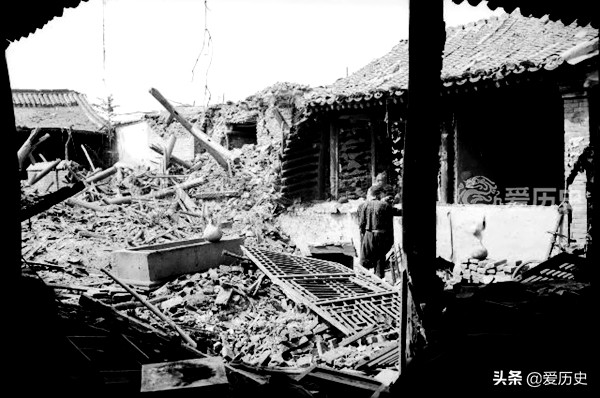 1937日军轰炸后的保定城 火车站遭完全炸毁 200多人死在了防空洞