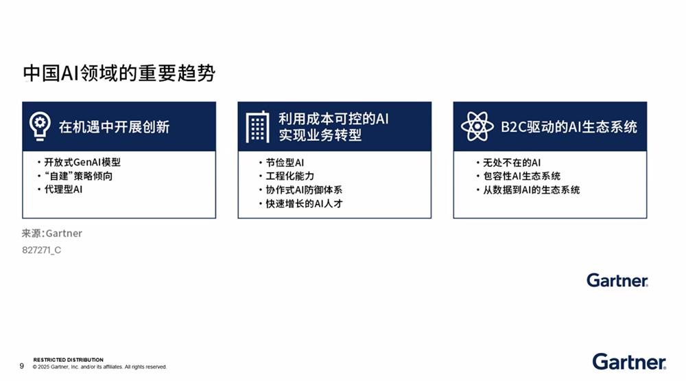 Gartner解读2025中国十大AI趋势：开源模型增强生态掌控力，超4成中国企业已试点Agentic AI