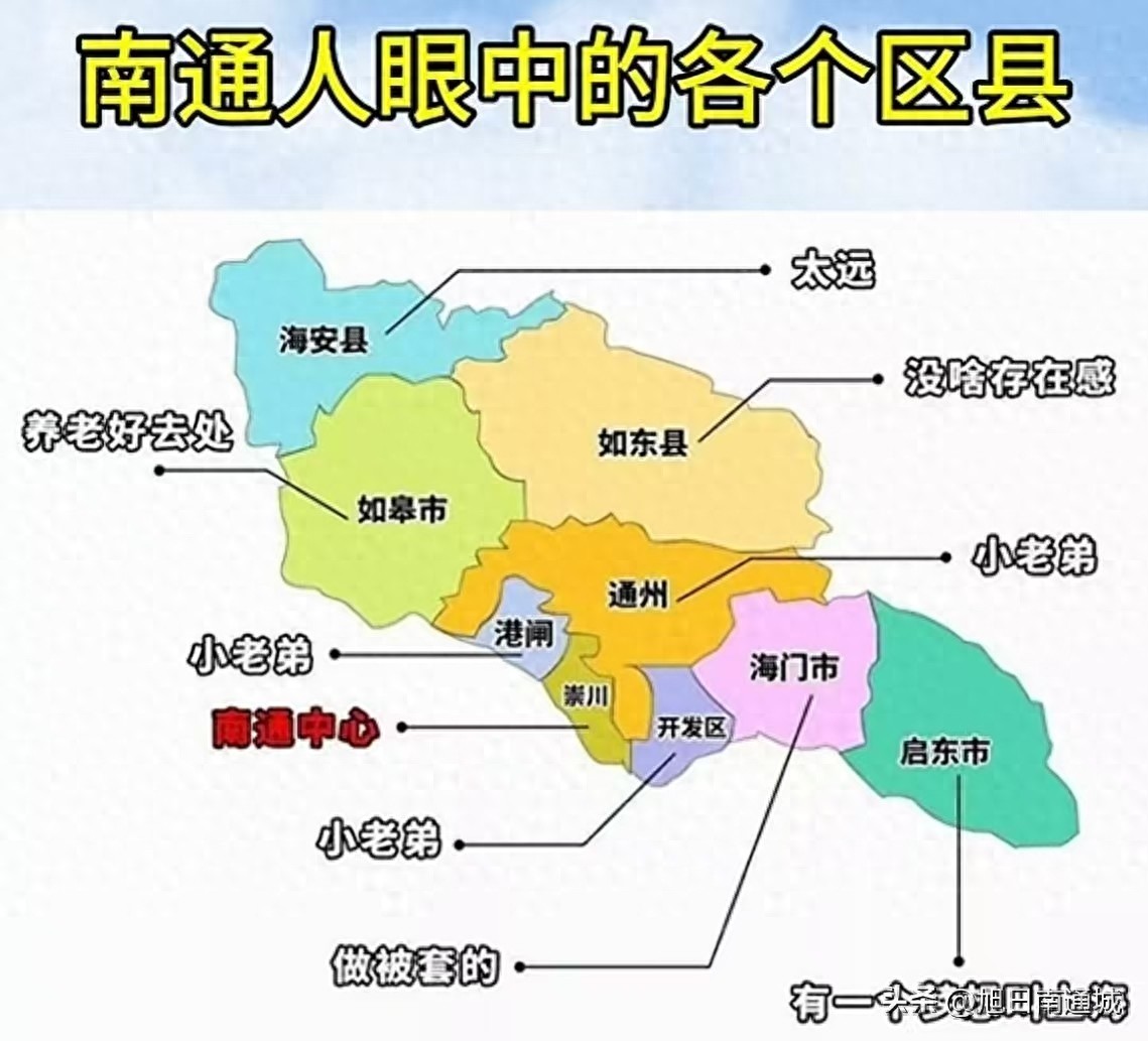 南通区县被嘲"散装拼图"？海门做被套启东抱上海