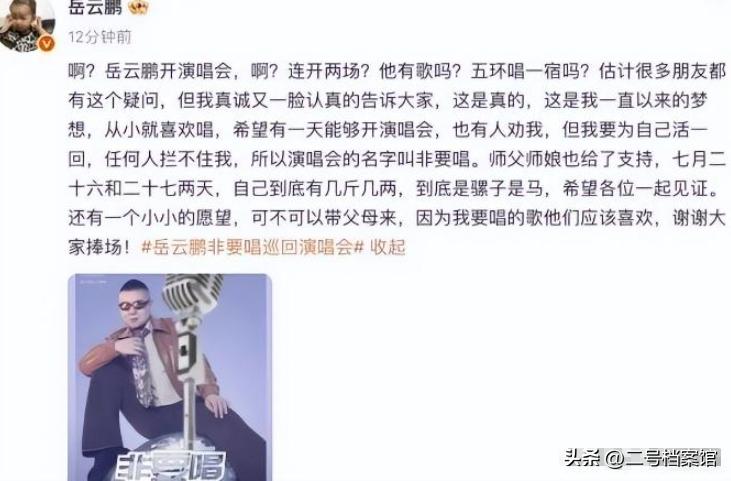 担心的事还是发生了, 岳云鹏演唱会发言大胆, 暴露郭德纲的真实处境