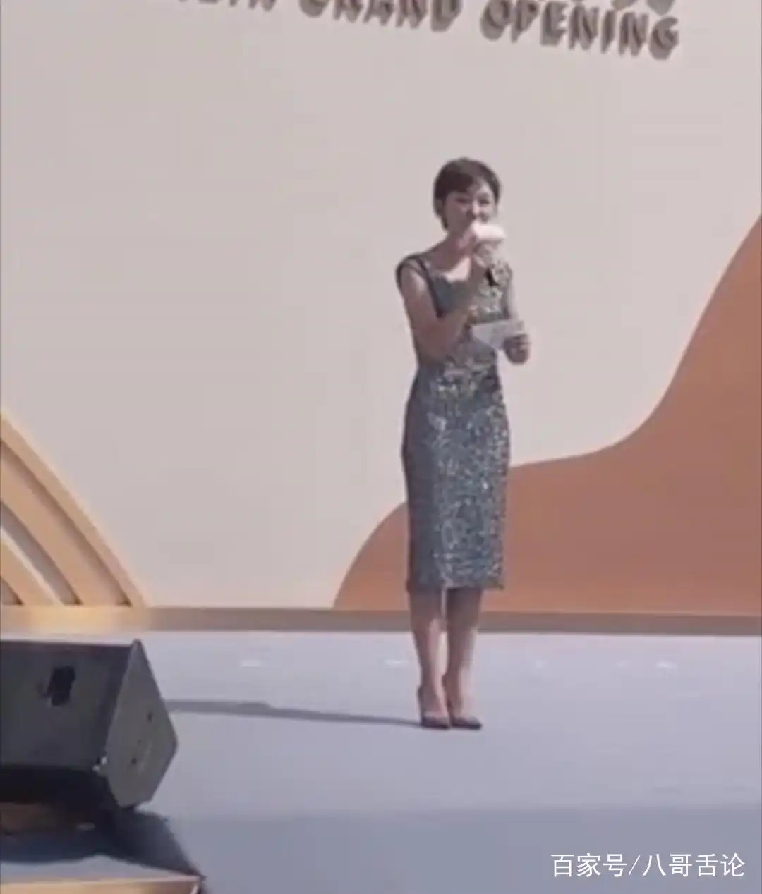 央视主持人欧阳夏丹在桂林主持仪式时模样大变