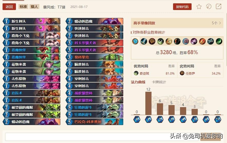炉石线上赛术士被ban，双职业卡组怎么选？德鲁伊加猎人就行