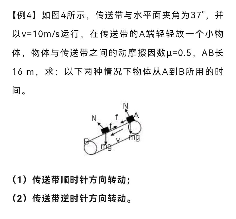 【高中物理】传送带题型总结
