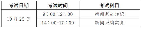 关于2025年度新闻记者职业资格考试考务工作有关问题的通知