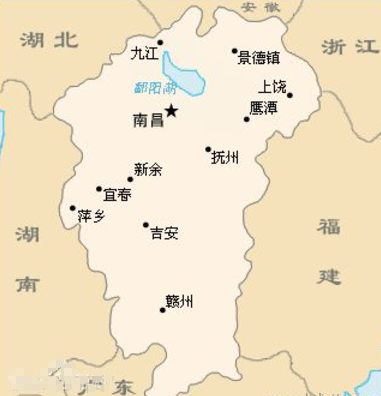 江西省周边省份的名称及简称和位置
