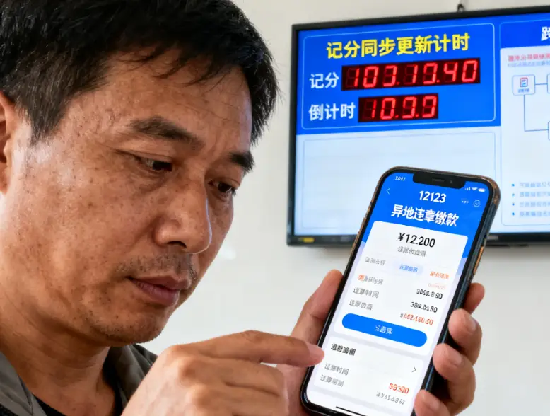 异地违章别抓瞎！12123 APP 跨省缴款超详细实操，记分更新时间全揭秘