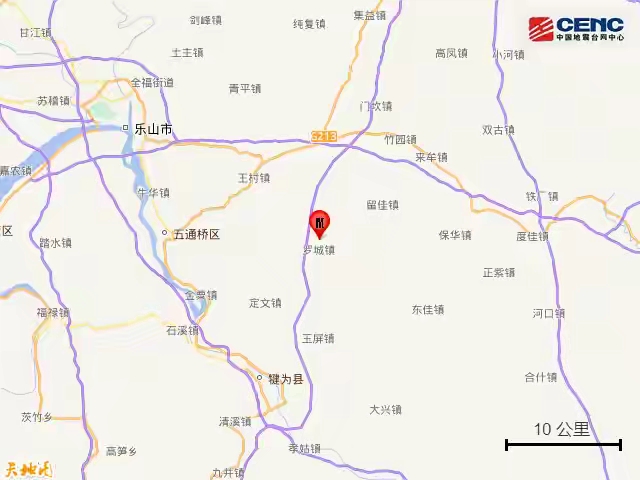 四川乐山犍为县突然晃了一下