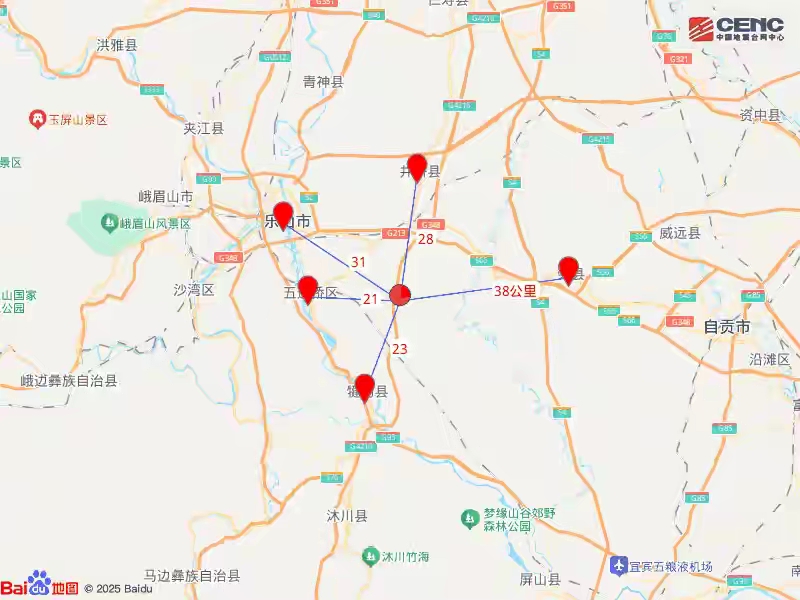 四川乐山犍为县突然晃了一下