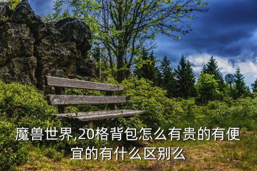 1、魔兽世界,20格背包怎么有贵的有便宜的?有什么区别么