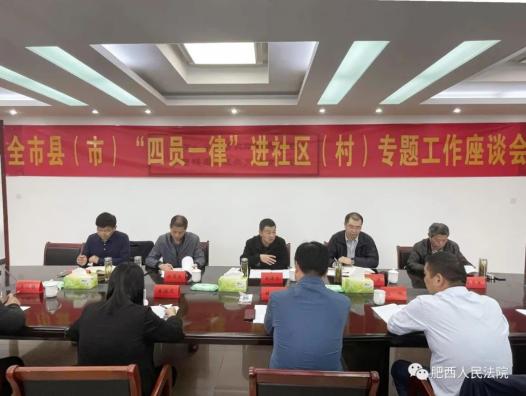 合肥市县（市）“四员一律”进社区（村）专题工作座谈会在肥西法院三河法庭召开