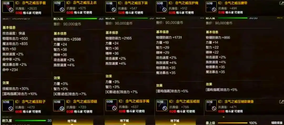 DNF手游异界套全新升级：职业装备属性大揭秘