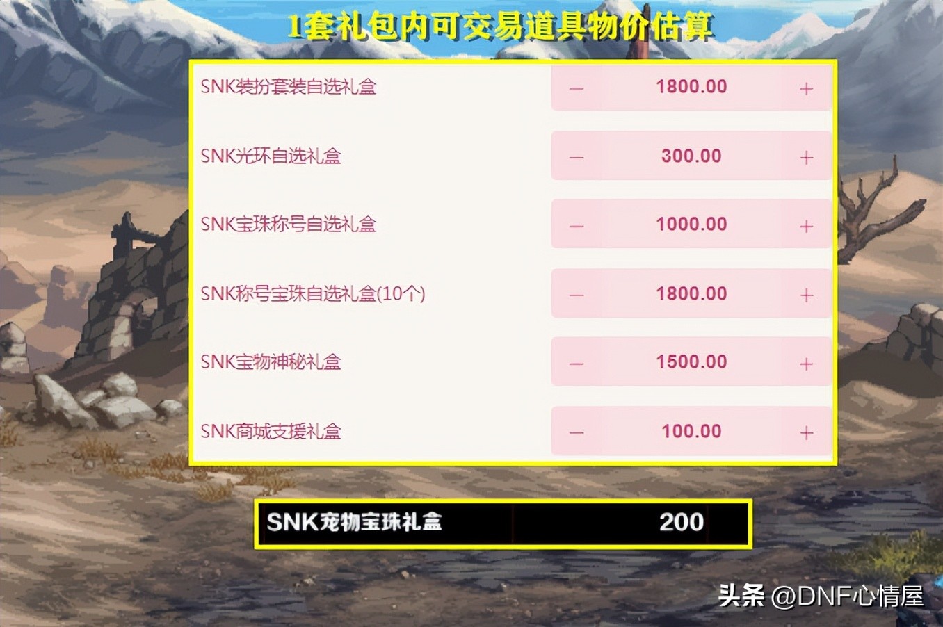 DNF：能回血6.74亿金币！耕耘礼包6套回血率分析，可剩下8种道具