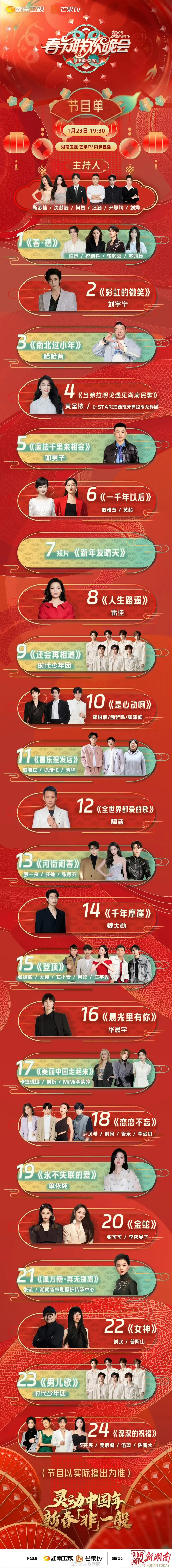 “白蛇”赵雅芝、理发师晓华来了！湖南小年夜春晚亮点多