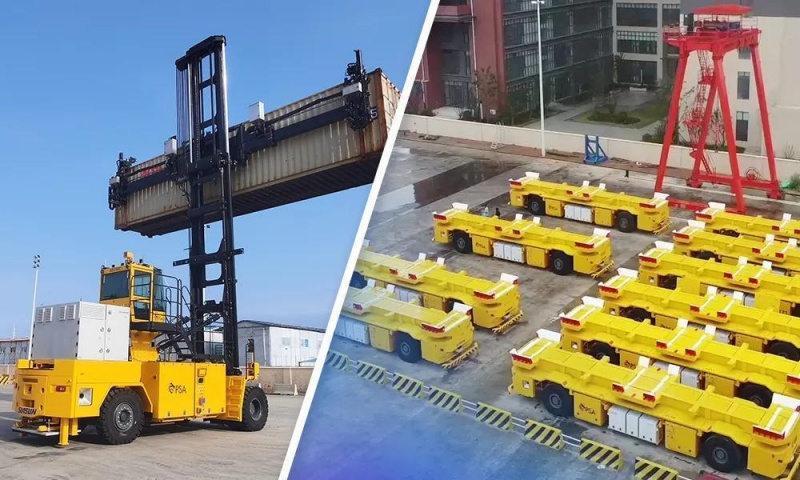 【大国重器 硬核沈阳】沈阳新松发布全球首台空集装箱堆码机器人