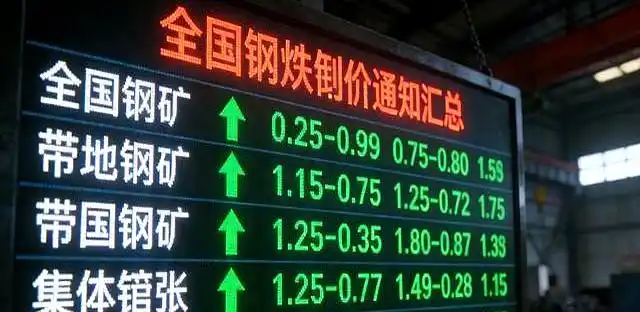 首钢领涨100！全国钢厂纷纷上调，钢价冲3200？