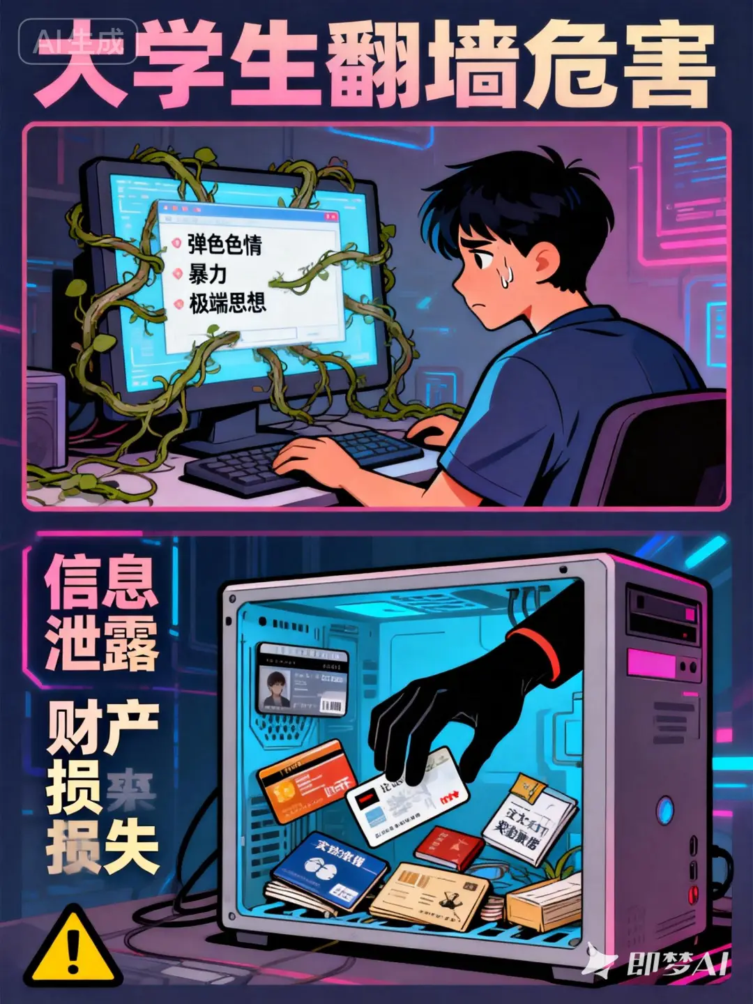 延学守护丨警惕！大学生网络翻墙：这些风险与防范技巧必须牢记