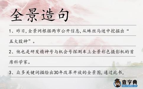 全景造句句数：100条