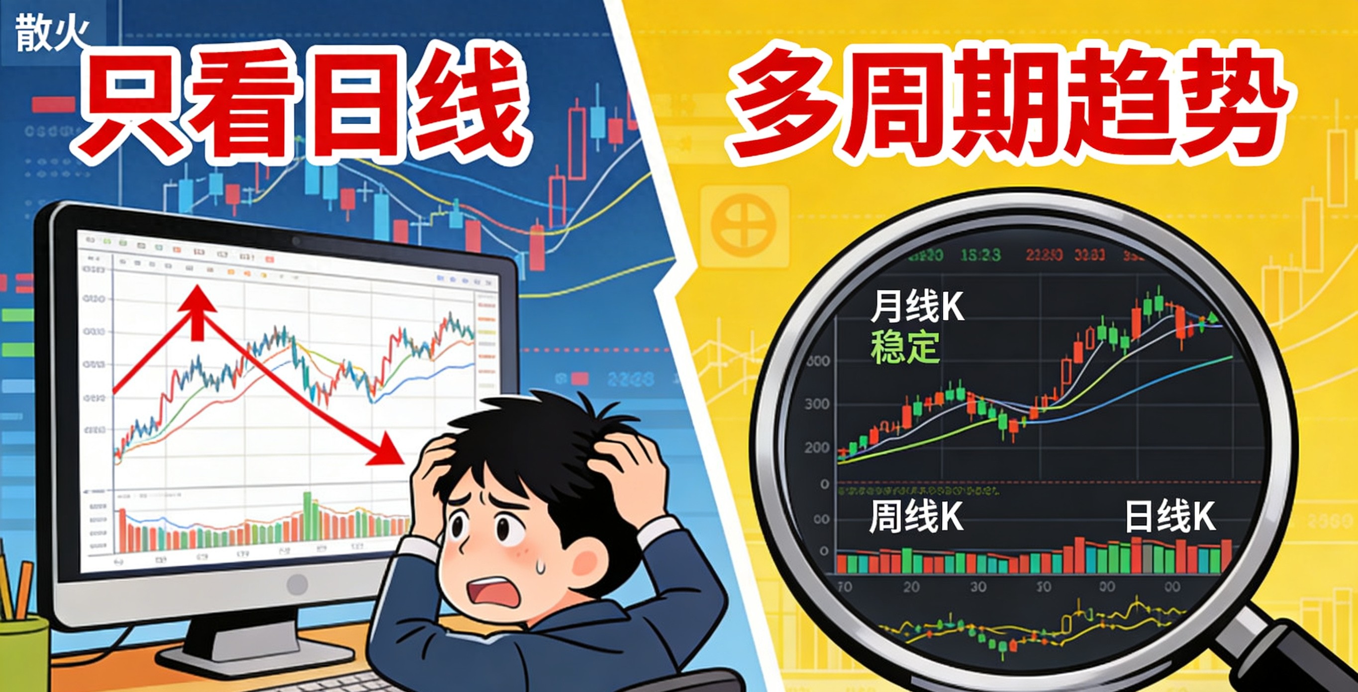 为什么你短线总是卖飞？因为你只看日线，不看趋势