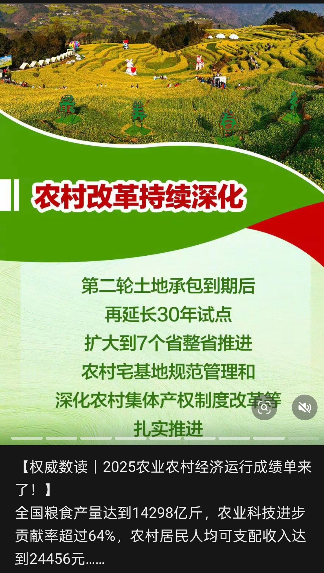 2025年农业农村经济运行成绩单