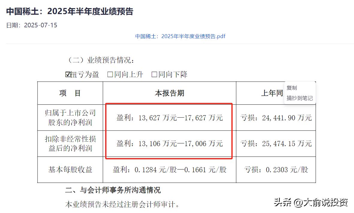 十大小金属股票业绩汇总,最高增长20倍,仅1家亏损!(附股)