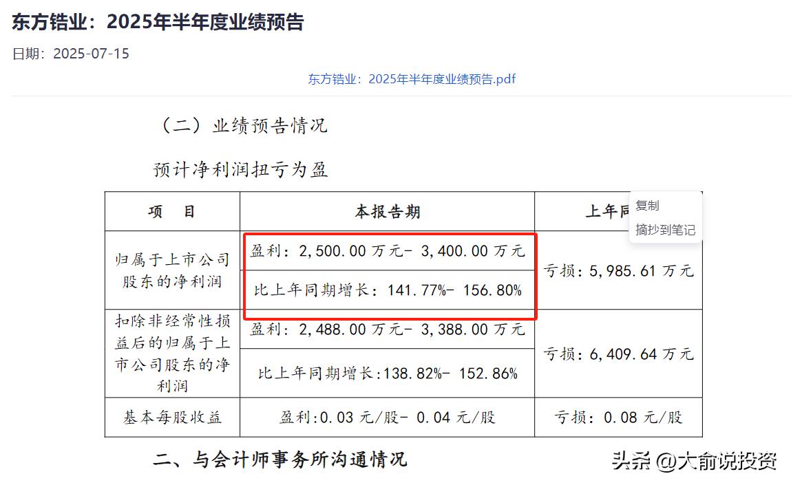 十大小金属股票业绩汇总,最高增长20倍,仅1家亏损!(附股)