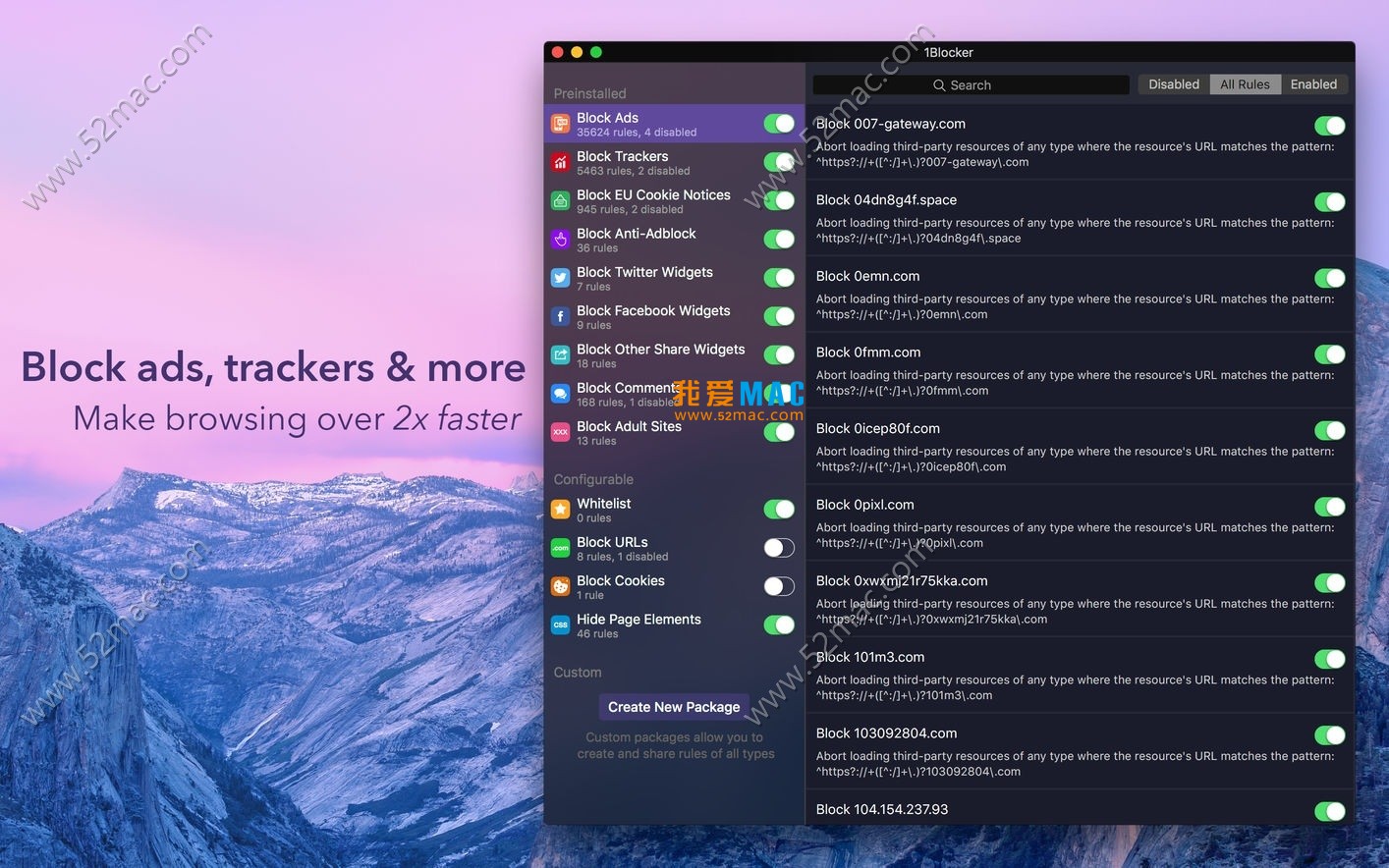 1Block for Mac v1.4.5 Safari广告拦截工具 破解版下载