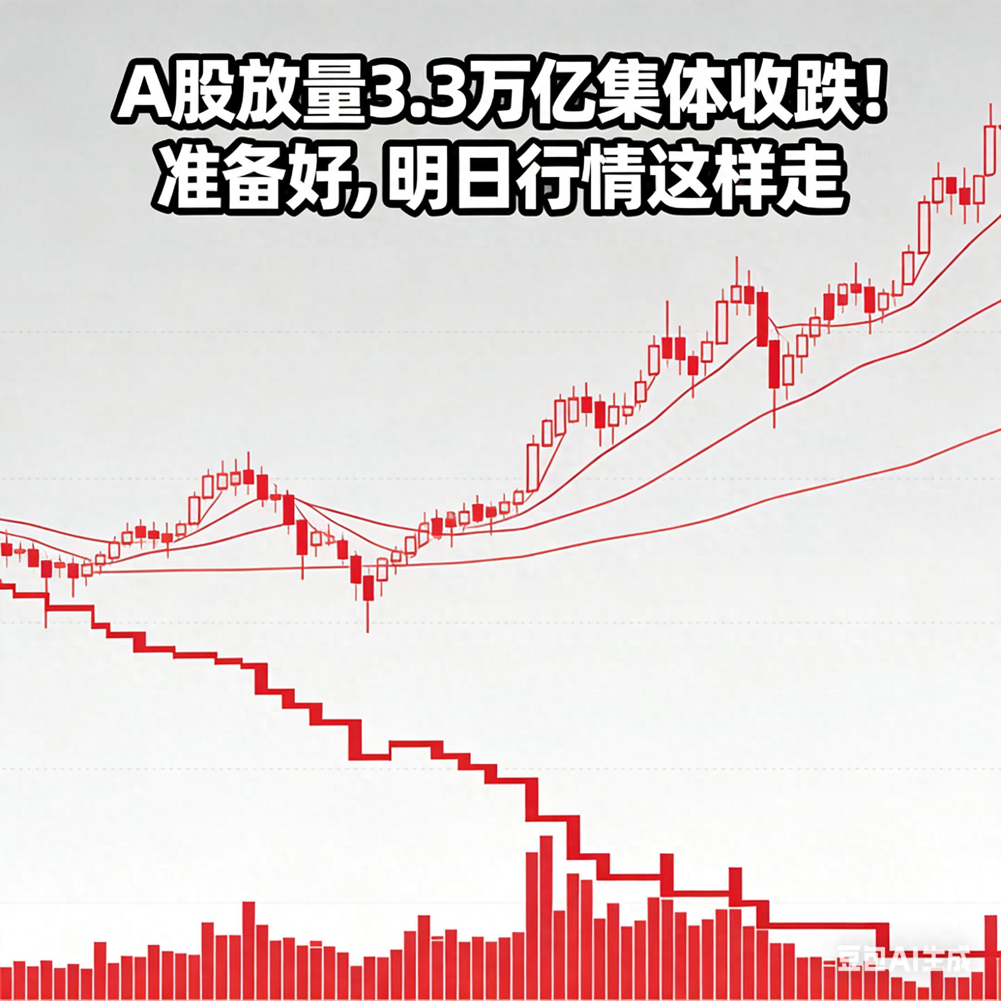A股放量3.3万亿集体收跌！准备好，明日行情这样走