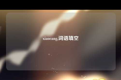 xiaocang,词语填空